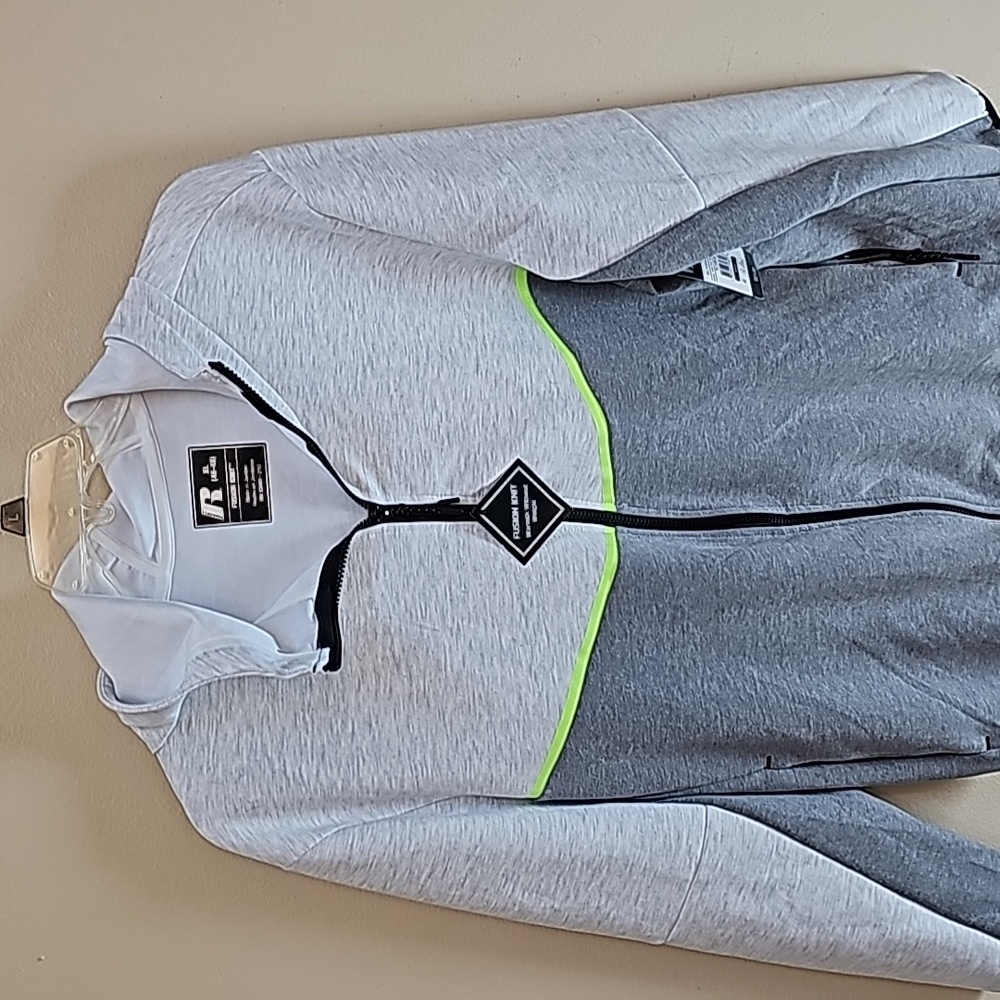 Lightweight grey hooded jacket
